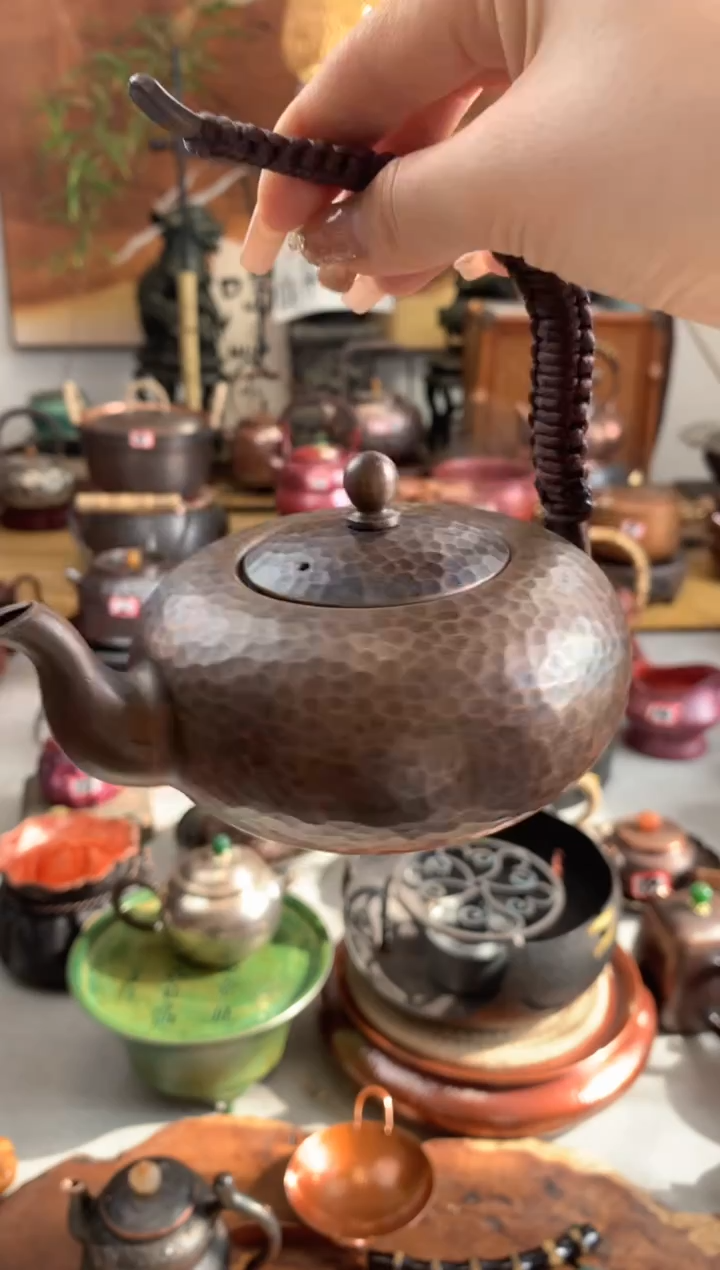400ml飞天加厚老铜壶   