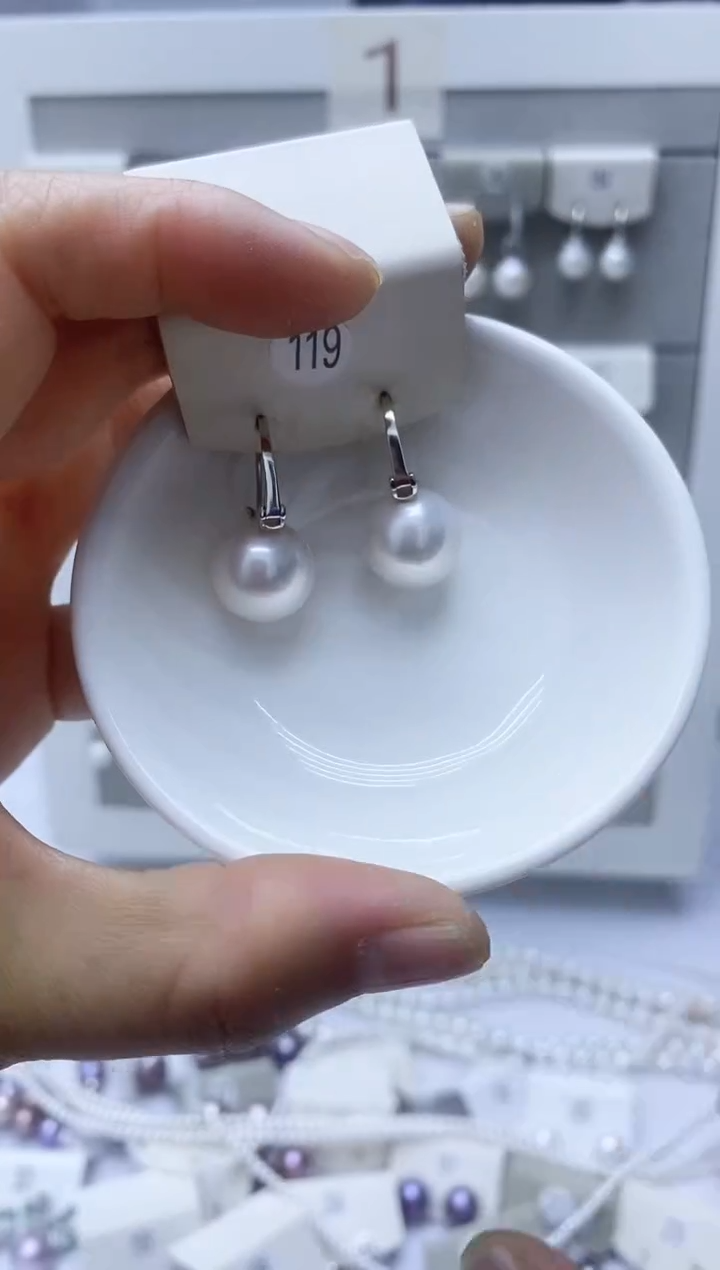 【闪购商品】淡水珍珠耳饰银S925镶嵌119