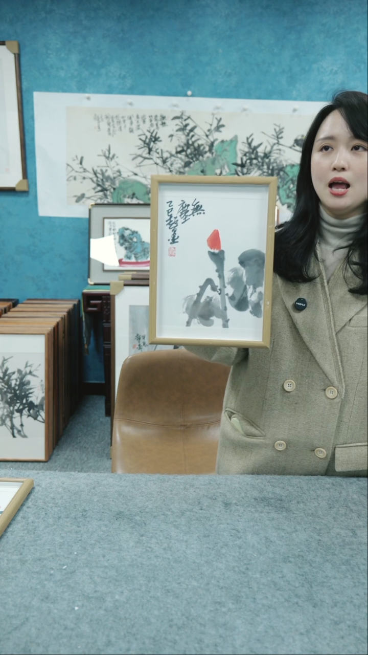 【闪购商品】国画10寸郑志超老师木质摆台