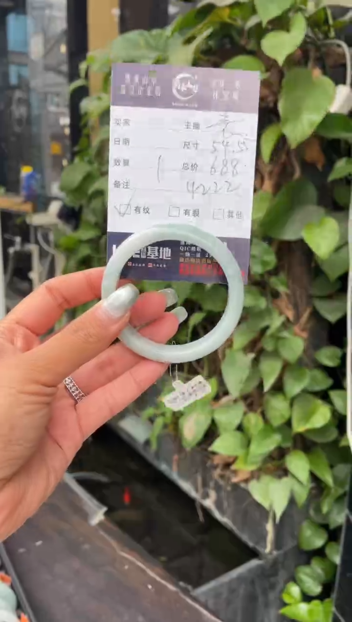 【闪购商品】翡翠手镯未镶嵌C 54正圈 4222