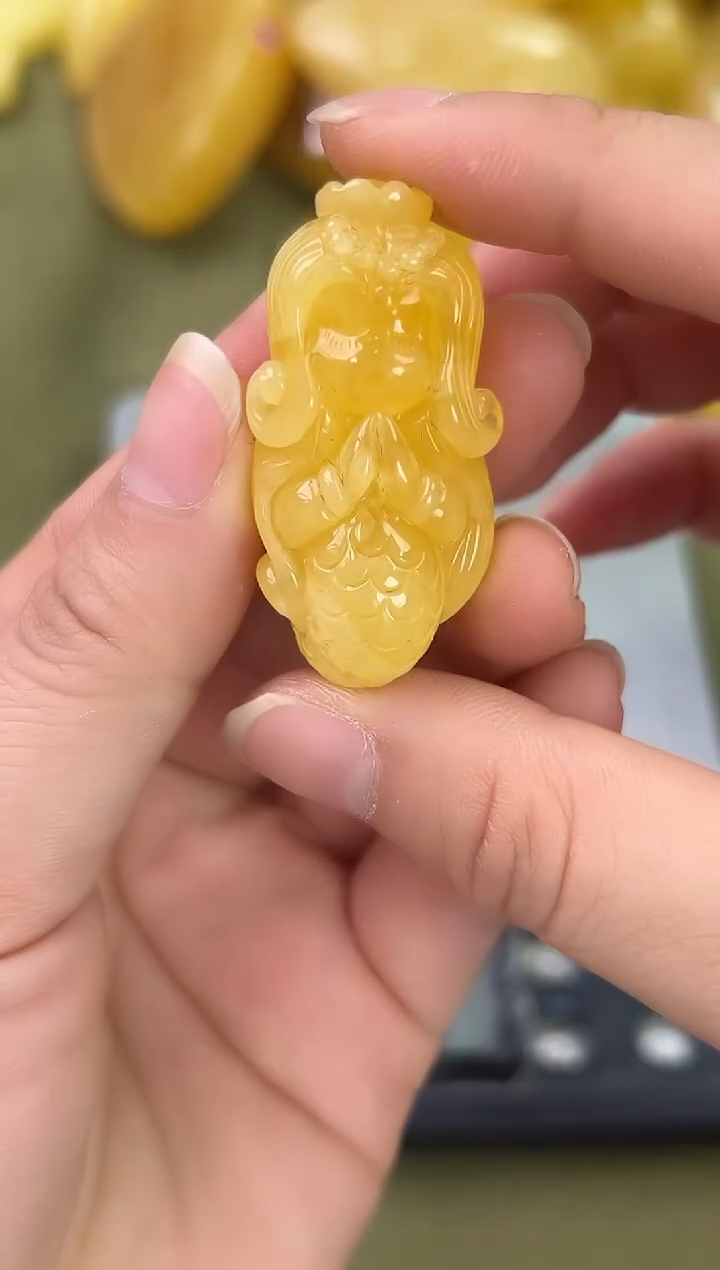 裸石琥珀未镶嵌琥珀蜜蜡吊坠