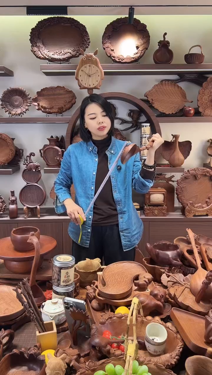 乌木类木雕款漏勺