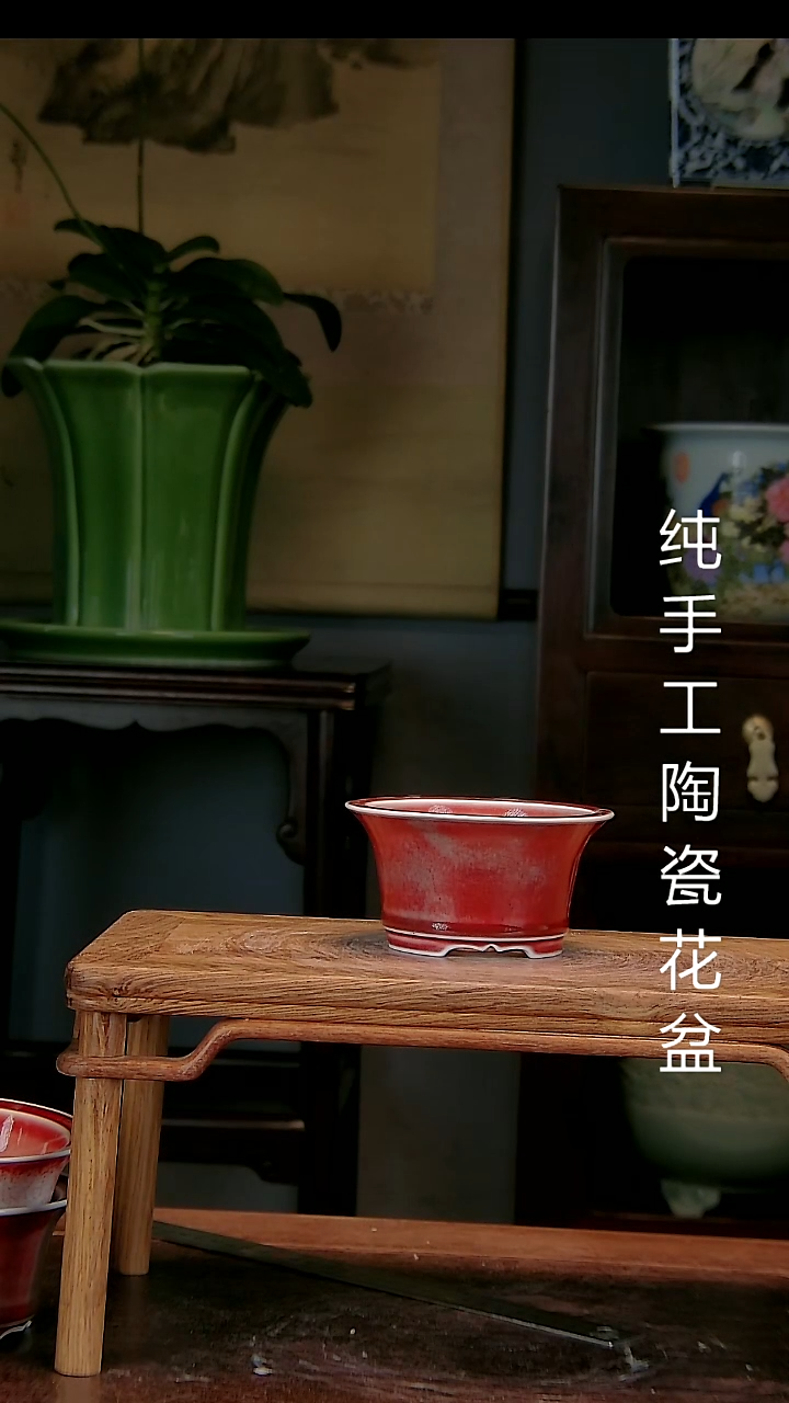 景德镇手工陶瓷花盆