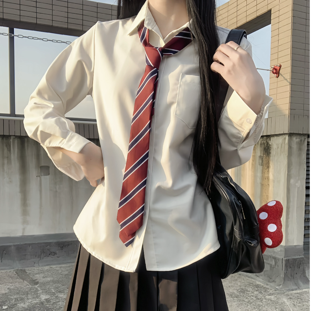 【基础衬衫】JK制服抗皱白衬衫学生学院风套装校供衬衫春夏女款女