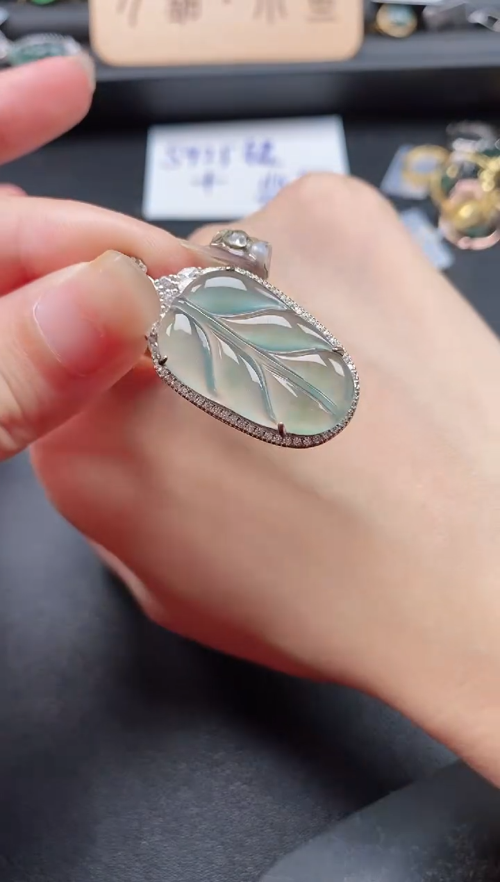 翡翠戒指银S925镶嵌51511