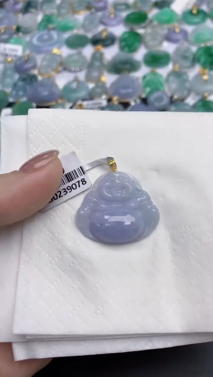 【闪购商品】翡翠颈饰18K金镶嵌天然缅甸翡翠A货