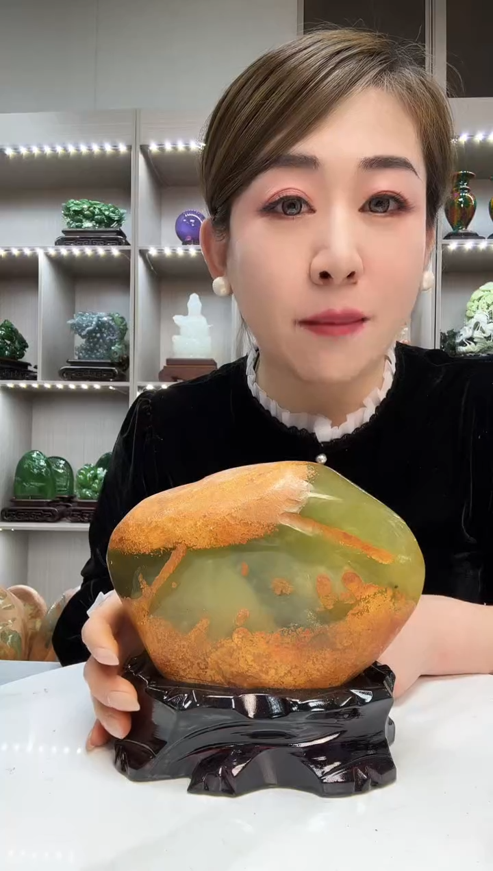 石材天然石材家居摆件办公室客厅玄关高档摆件