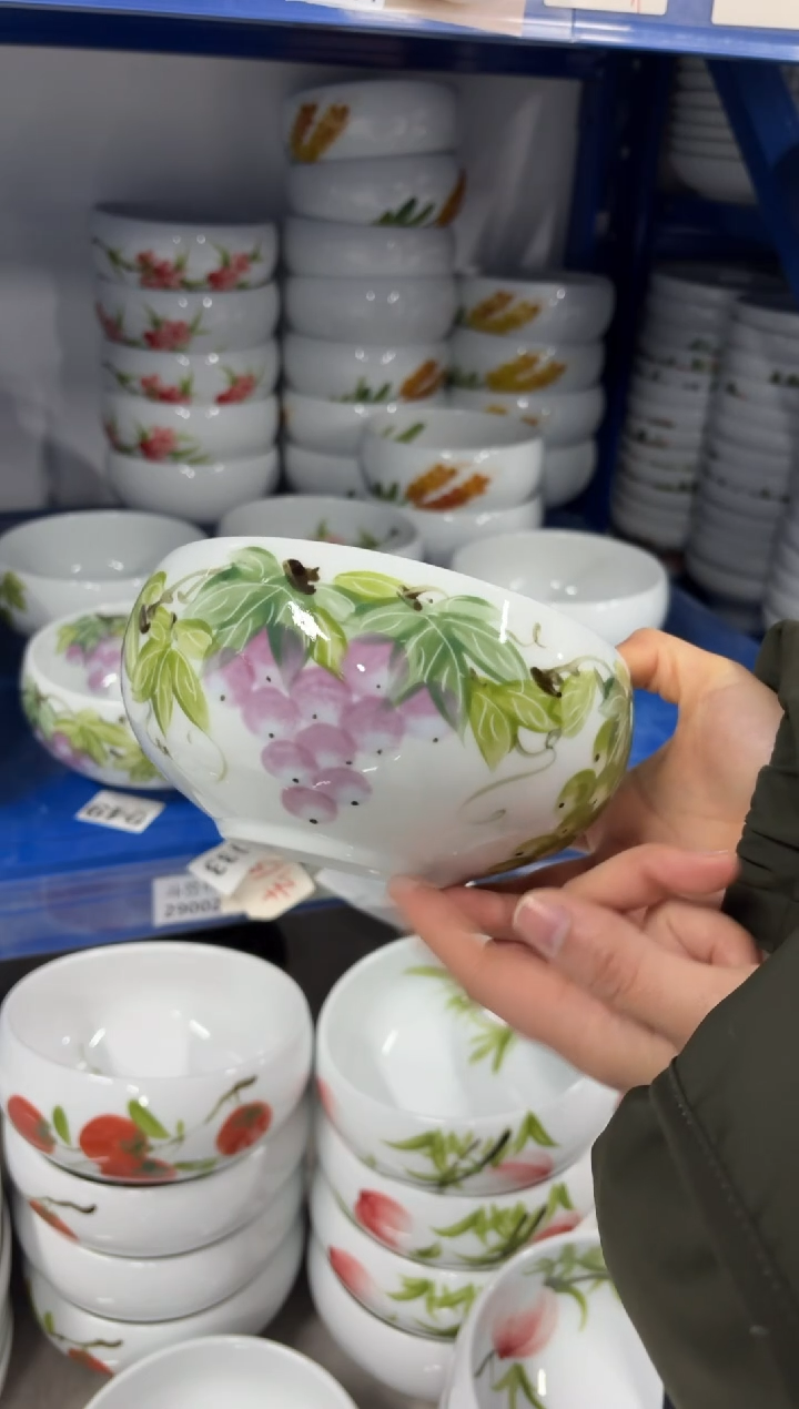 景德镇高温陶瓷食品级手绘釉中彩餐具-大窝窝碗