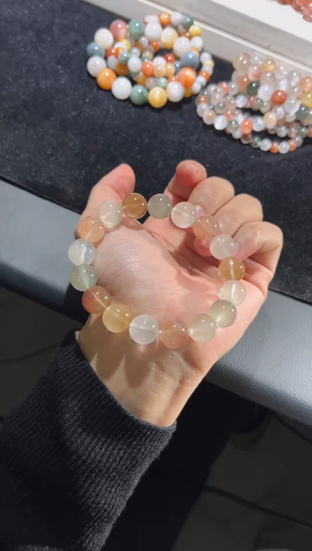 未镶嵌手串水晶24彩兔毛出厂价默认微瑕12+