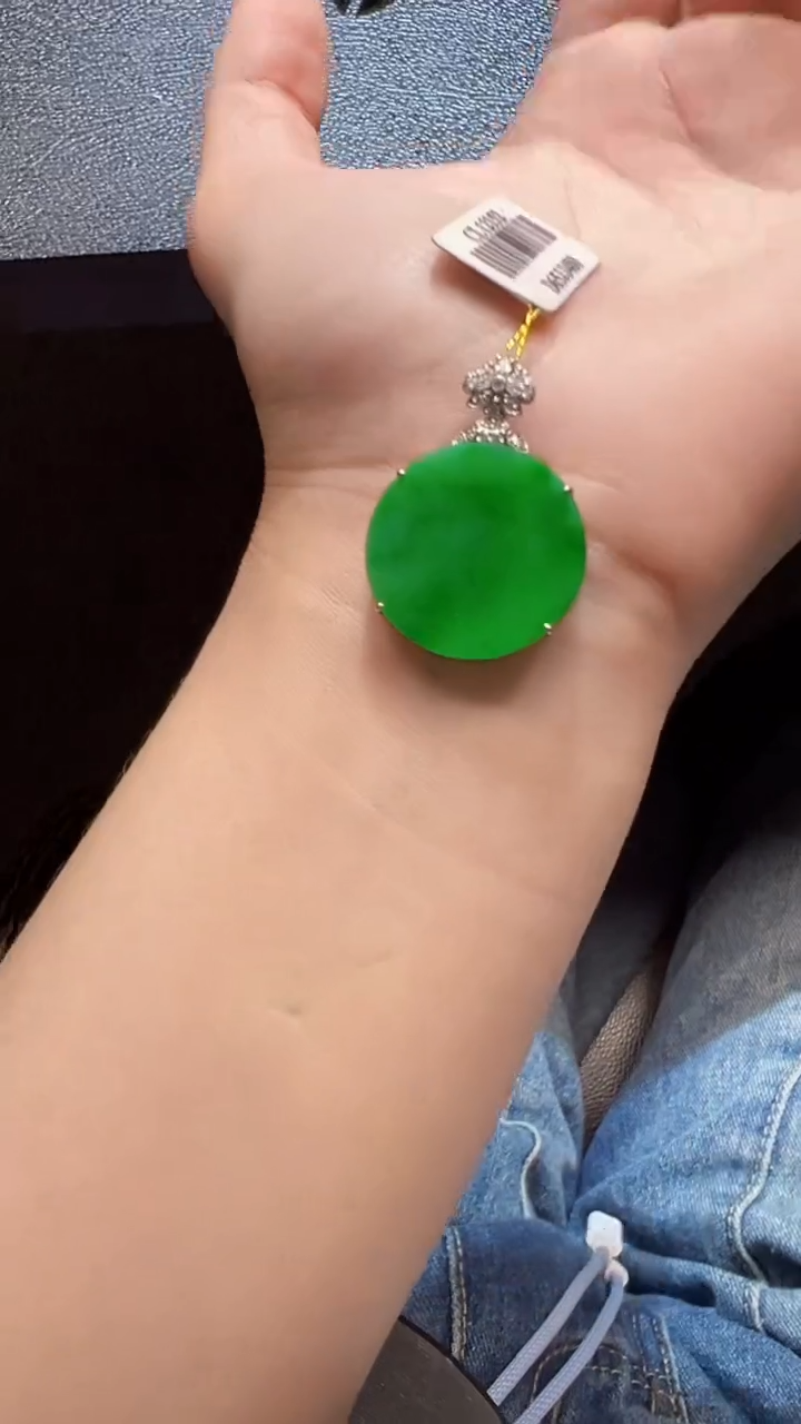 【闪购商品】翡翠18K金镶嵌挂件我