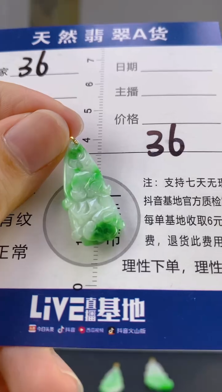 【闪购商品】翡翠颈饰18K金镶嵌天然A货翡翠