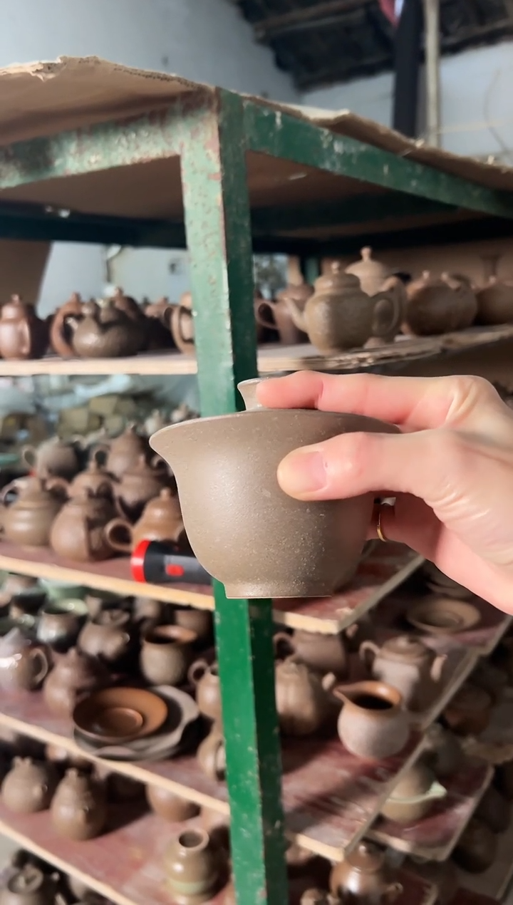 【闪购商品】冰碛岩 陶制手工壶 盖碗