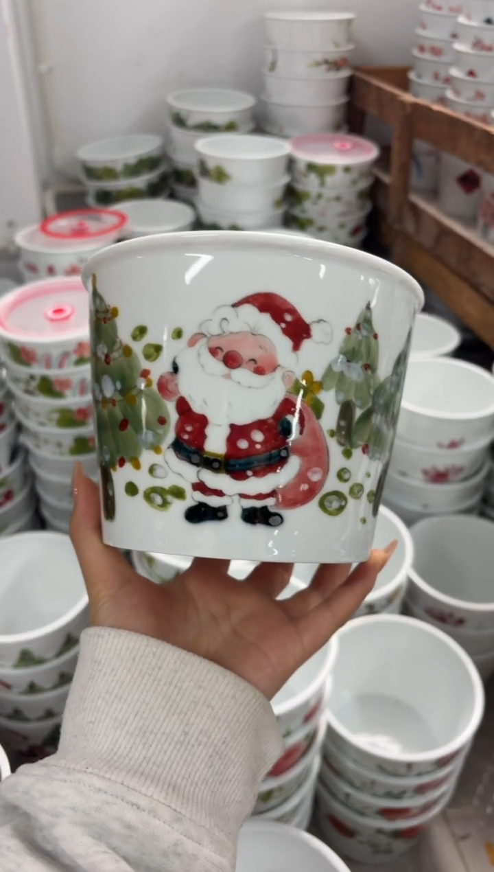瓷片景德镇高温陶瓷食品级手绘釉中彩-大号泡面桶