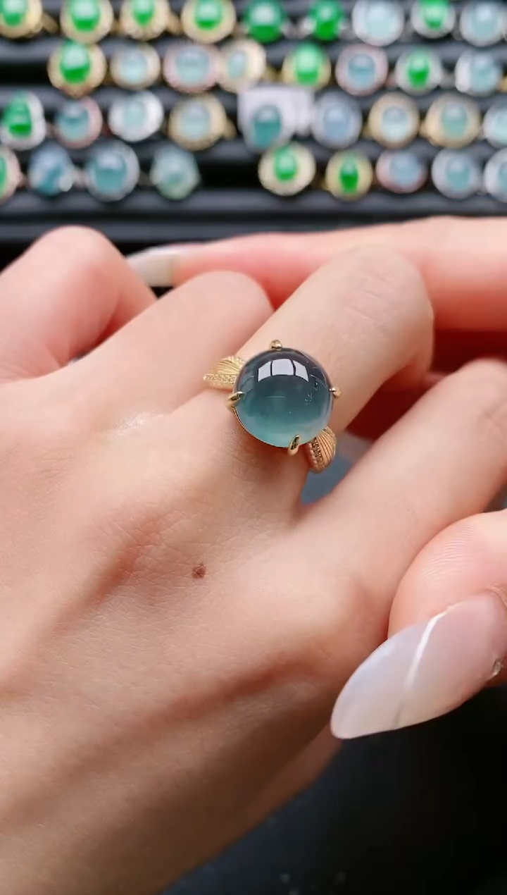 【闪购商品】翡翠戒指银S925镶嵌111111