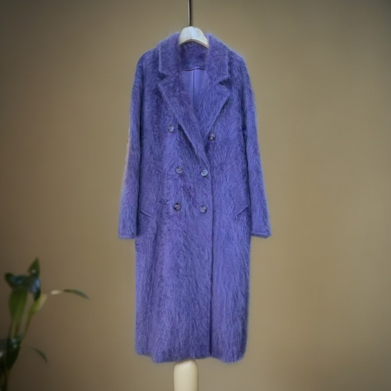 2025秋冬时尚百搭百分百羊绒拉绒外套