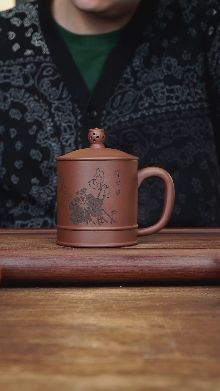 【闪购商品】紫砂茶壶国工ZLL盖杯 紫泥