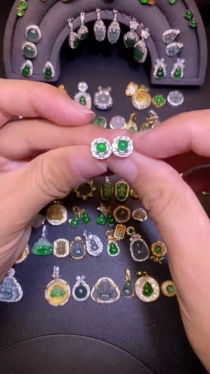 吊坠(不含链)银S925镶嵌翡翠1