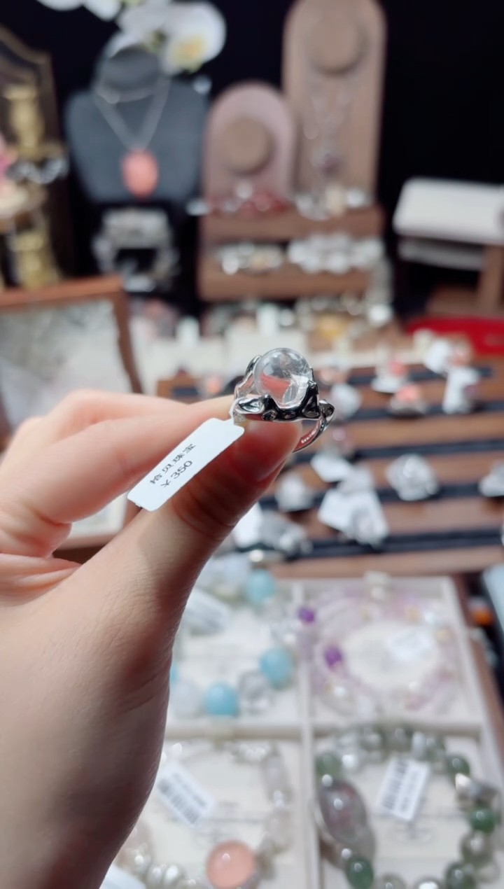 【闪购商品】水晶手链银S925镶嵌转转晶中晶戒指