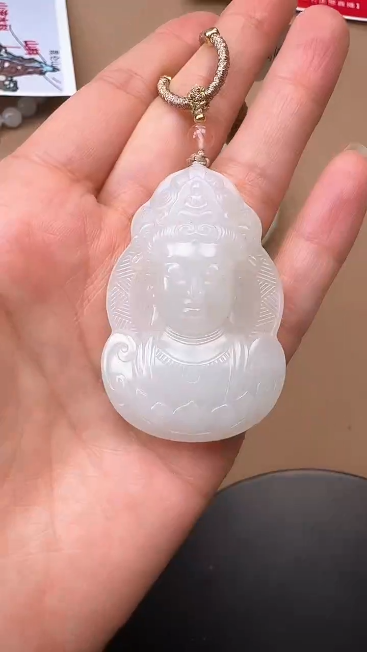 【闪购商品】和田玉吊坠未镶嵌1368 白玉观音