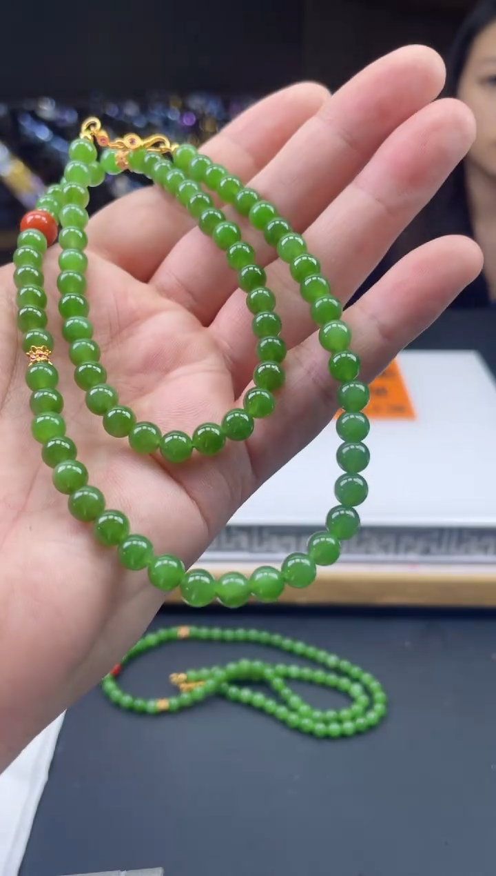 未镶嵌珠串定制和田玉-101398