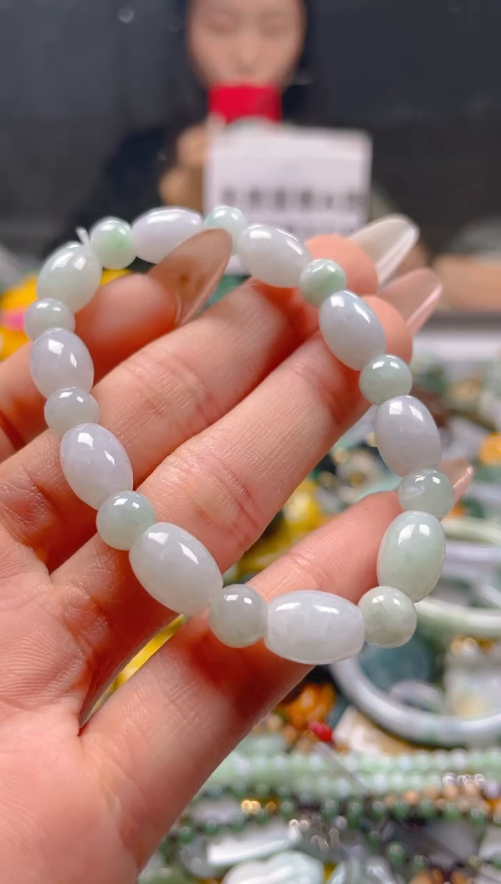 【闪购商品】翡翠颈饰未镶嵌7-8MM/U/翡翠A货一图一物