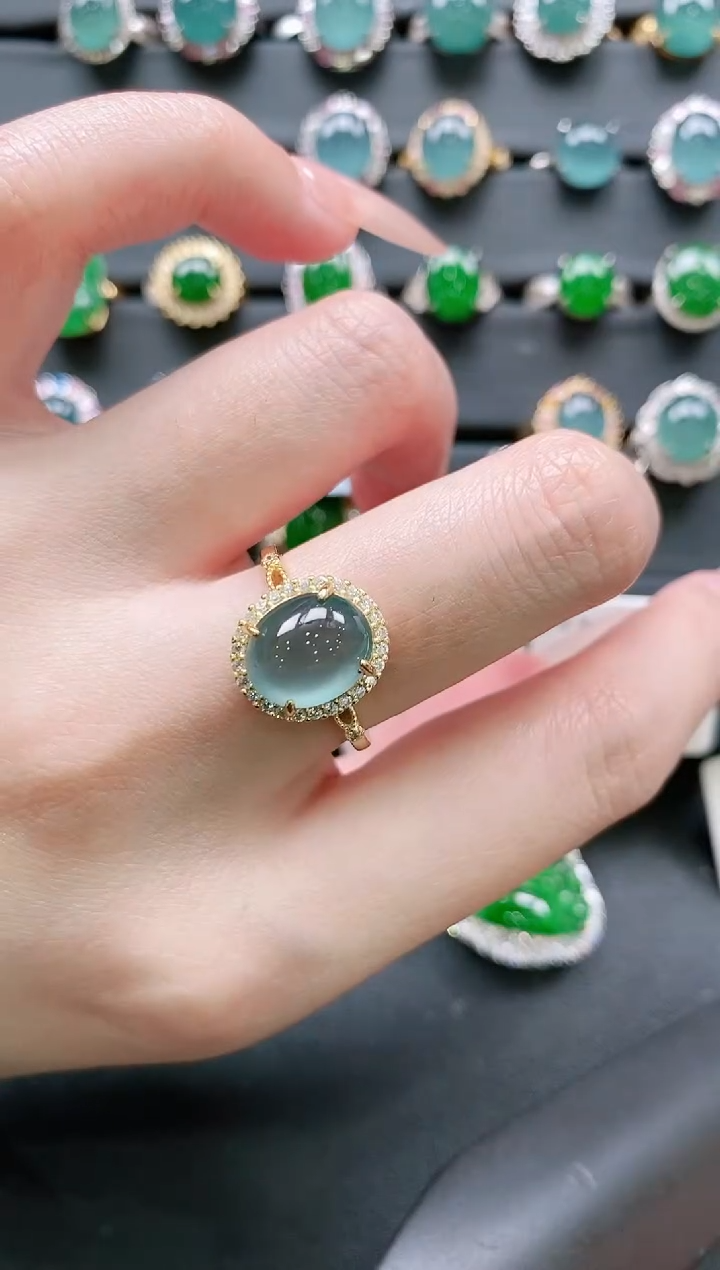 【闪购商品】翡翠戒指银S925镶嵌11111111