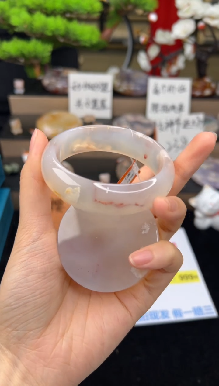 【闪购商品】石英质玉手镯未镶嵌55圈口（赠送镯心)21721