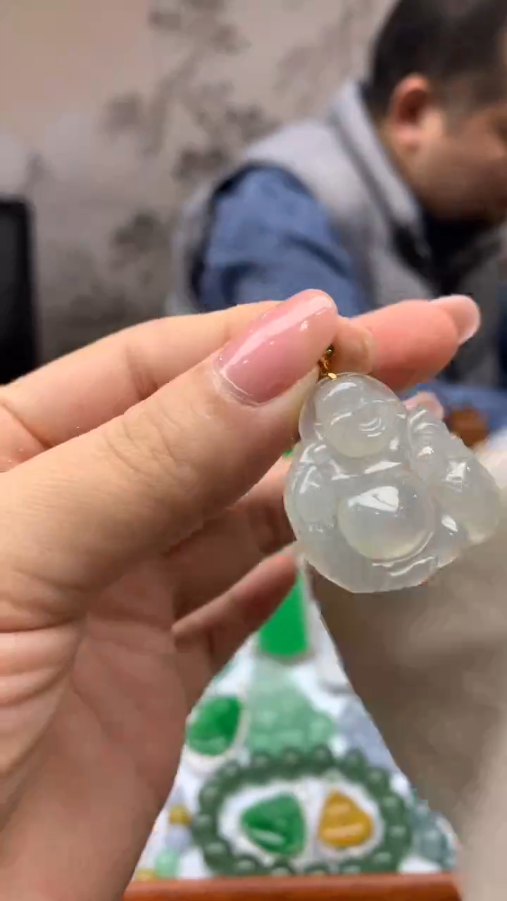 【闪购商品】翡翠颈饰18K金镶嵌30-天然翡翠