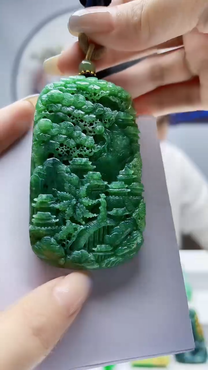 未镶嵌定制翡翠毛货-挂件105