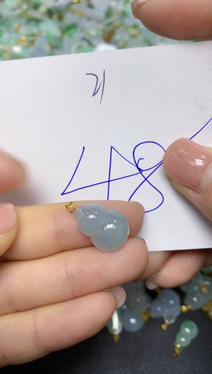 【闪购商品】翡翠挂件18K金镶嵌 天然翡翠A货