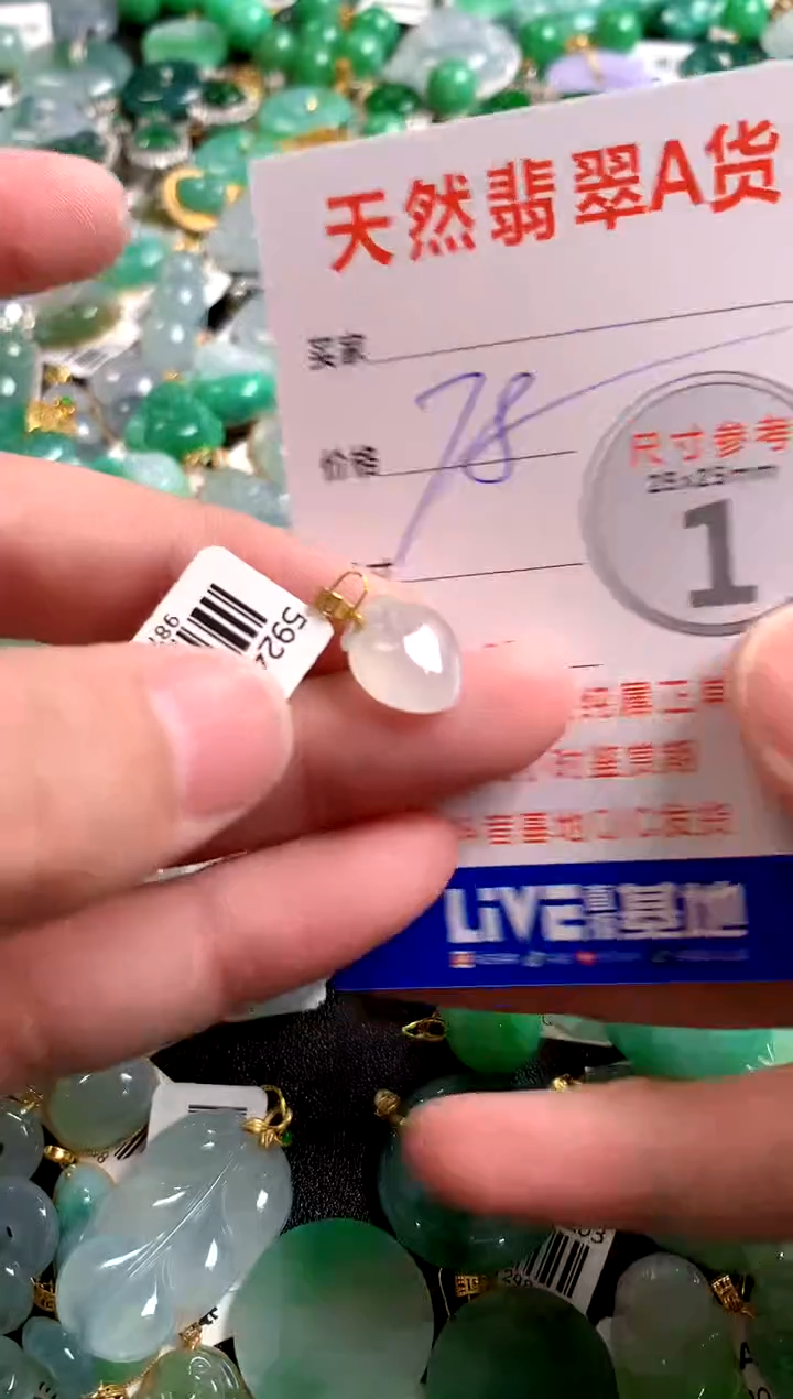 【闪购商品】翡翠颈饰18K金镶嵌13003536