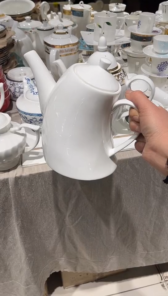 骨瓷茶壶隆达骨瓷