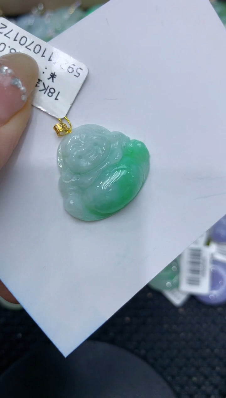 【闪购商品】翡翠颈饰18K金镶嵌222222222