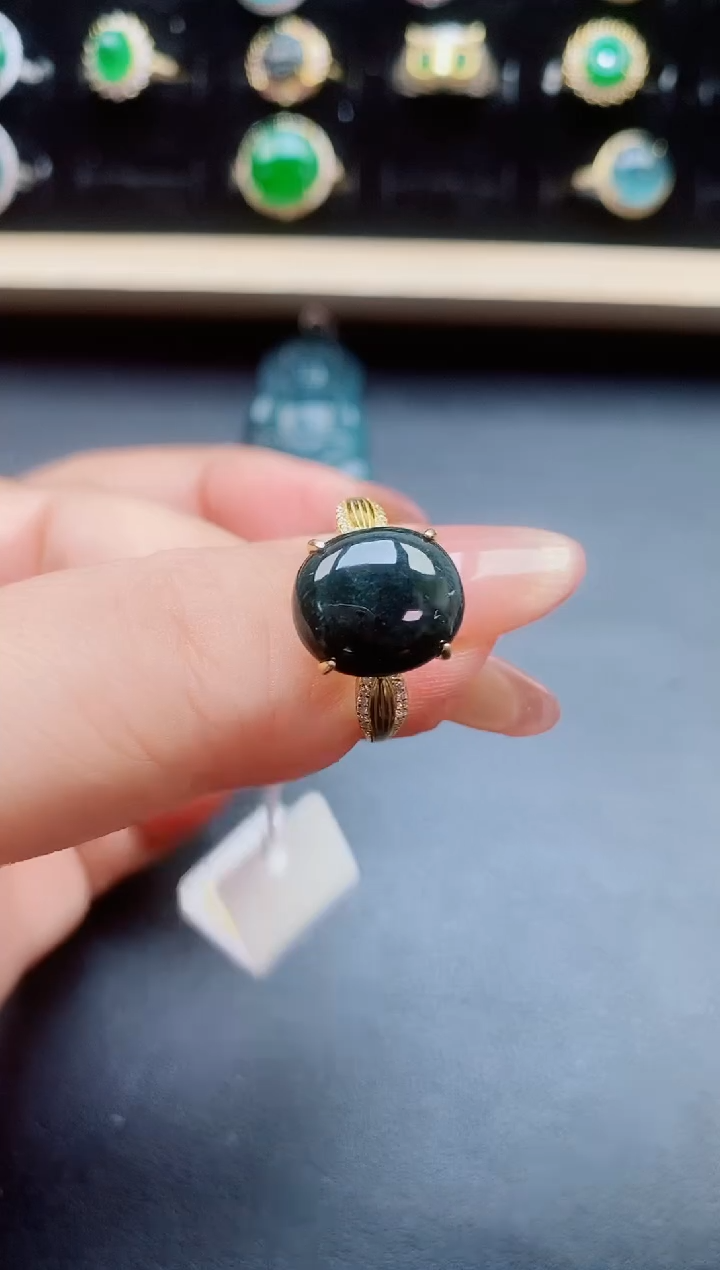 翡翠戒指银S925镶嵌321321