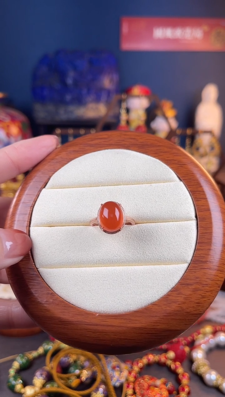 【闪购商品】南红玛瑙戒指未镶嵌戒指