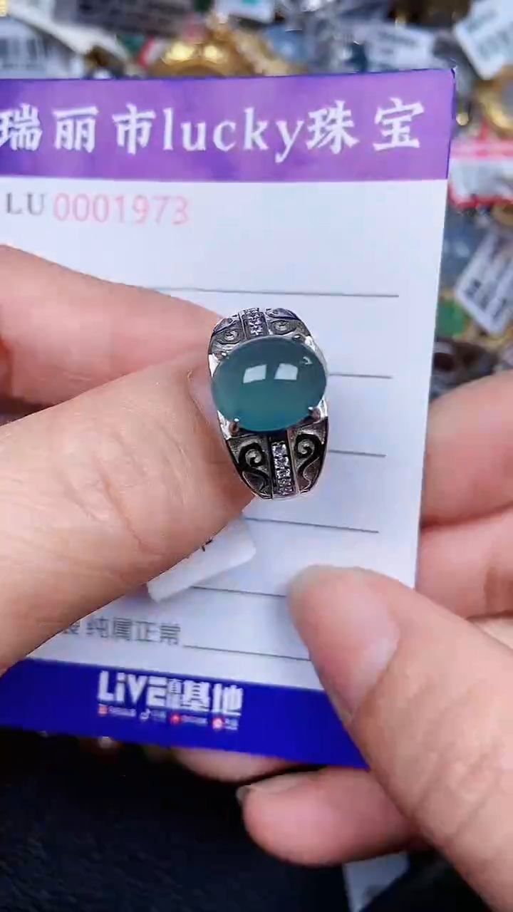 颈饰银S925镶嵌翡翠1973