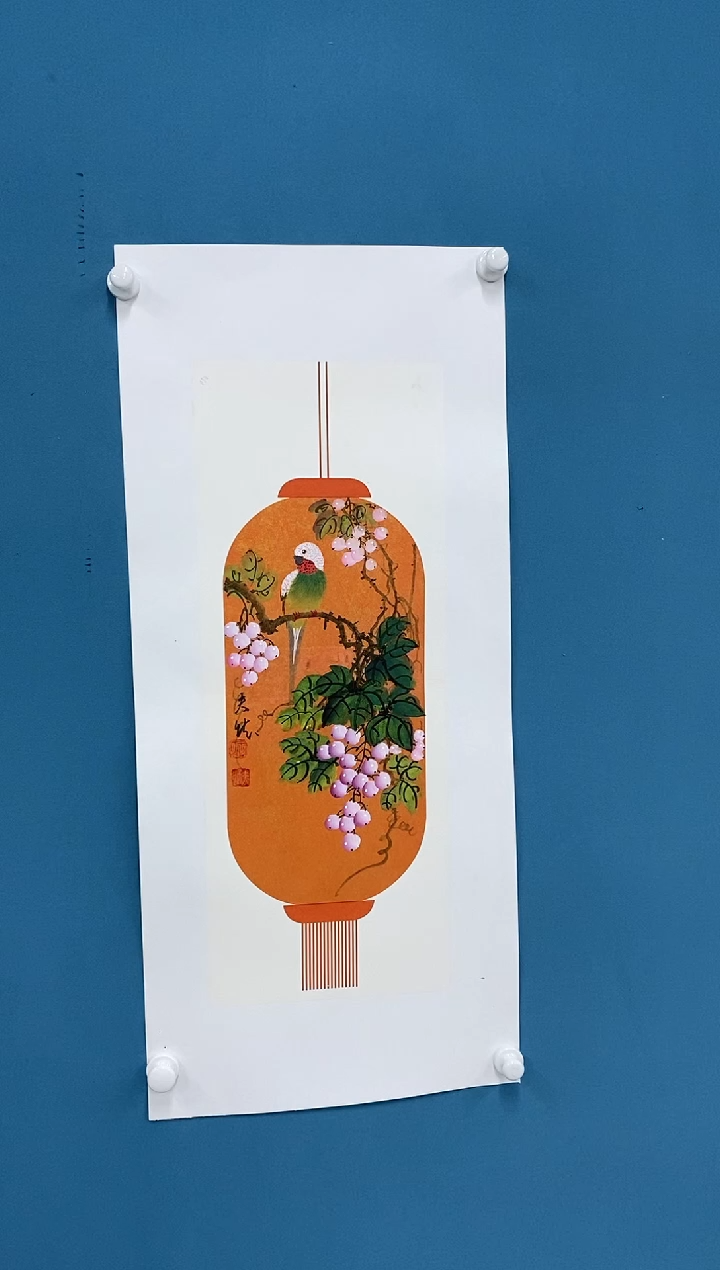 【闪购商品】国画2.17-王夫怀-四尺四开灯笼花鸟18