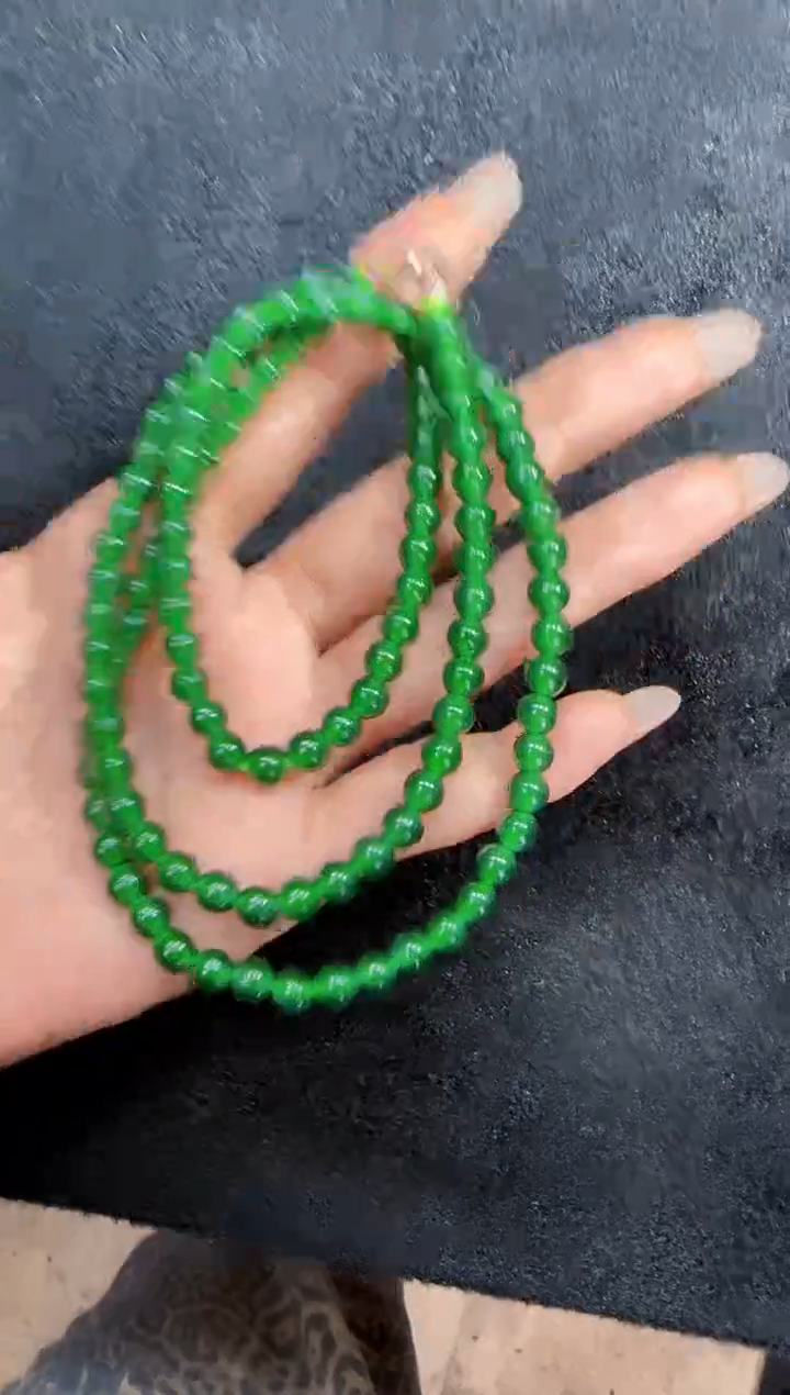 定制翡翠未镶嵌翡翠珠链247