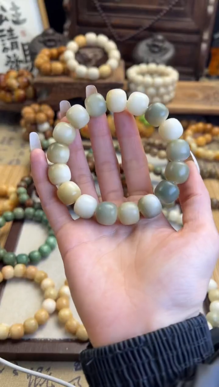 【闪购商品】菩提根/象牙果手串卡14远山岱桶珠手串直播间选