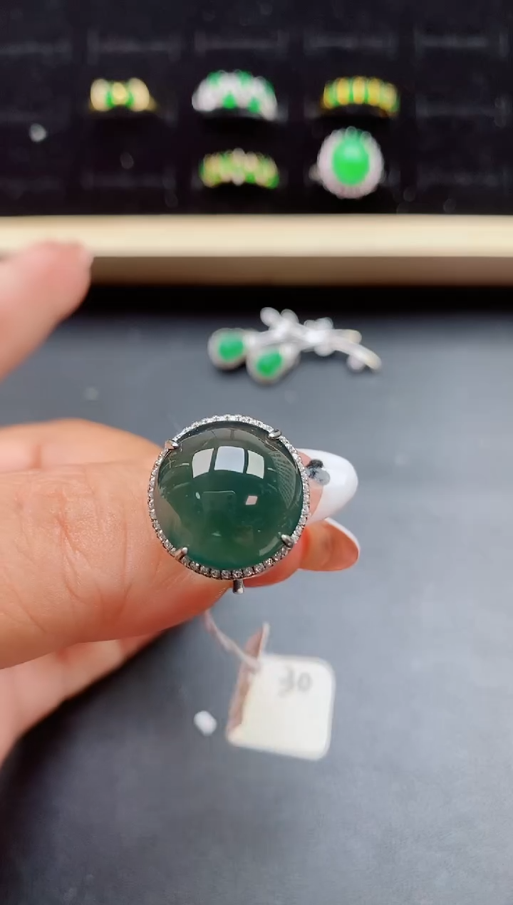 【闪购商品】翡翠戒指银S925镶嵌1321321