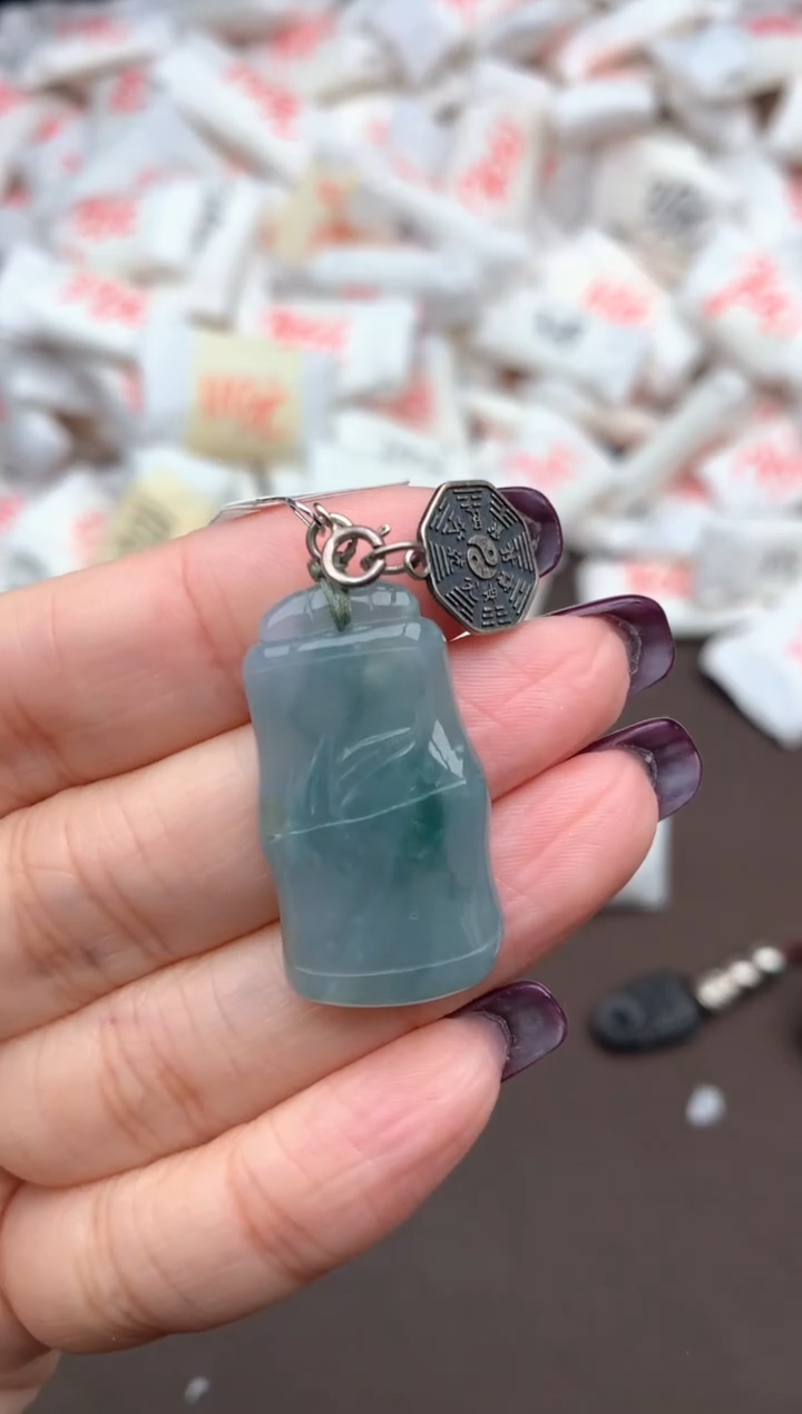 【闪购商品】翡翠挂件银S925镶嵌一 