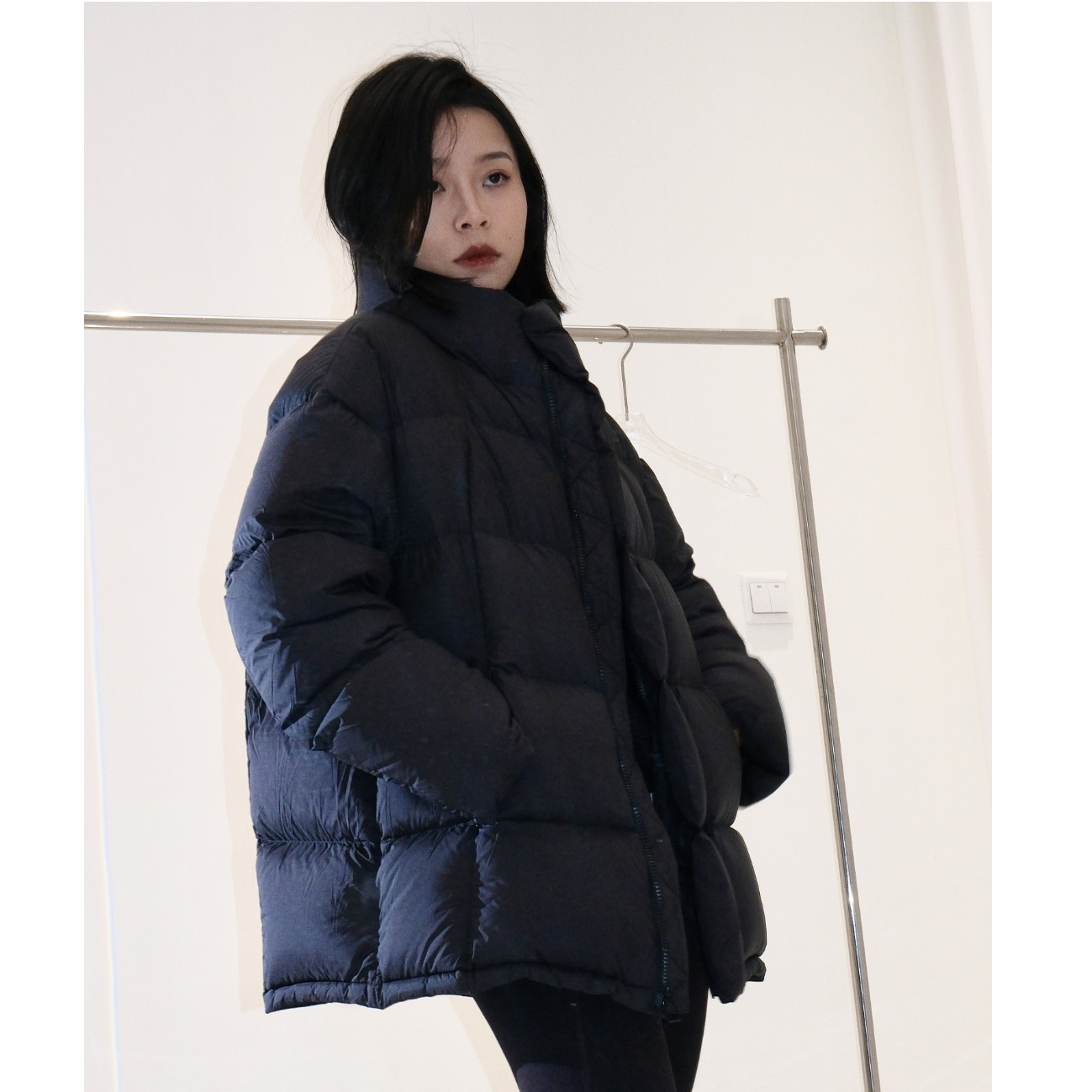 2025羽绒服冬季简约时尚立领鸭绒泡芙款女款