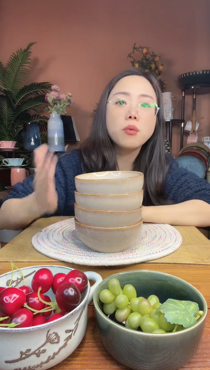 陶瓷4.7英寸复古黄色米饭碗 4件 微瑕疵