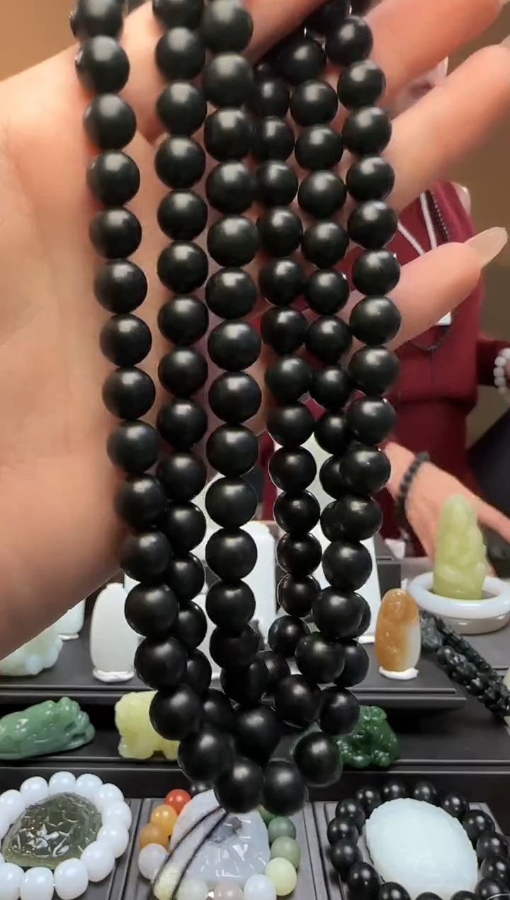 【闪购商品】和田玉青玉圆珠未镶嵌长链