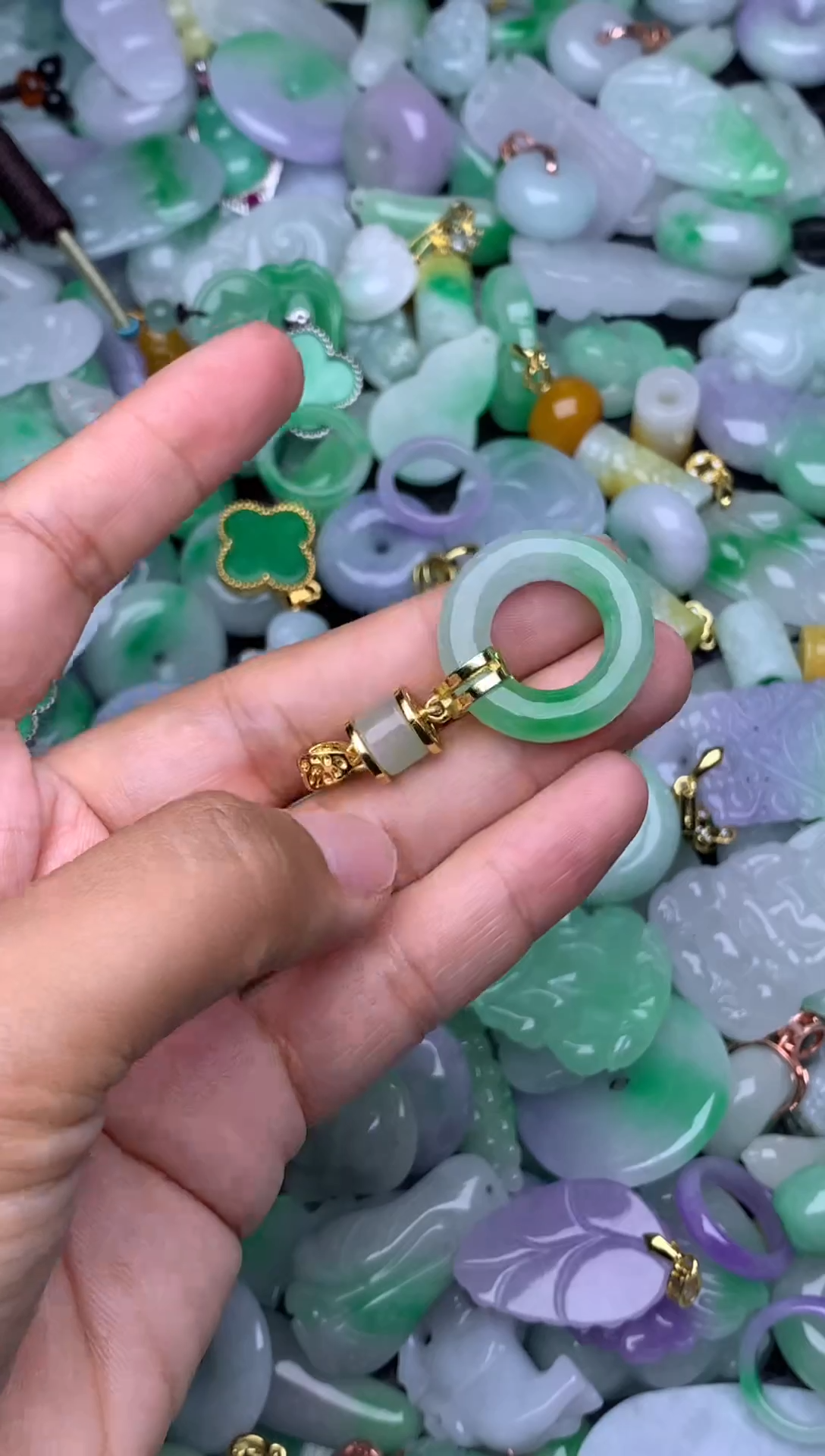 翡翠未镶嵌颈饰天然缅甸翡翠吊坠