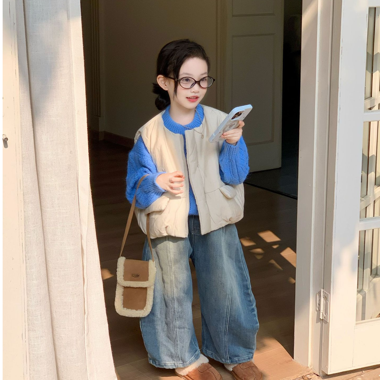 女童棉马甲2025冬季新款中小童2-7岁韩版加厚外套儿童休闲马夹潮