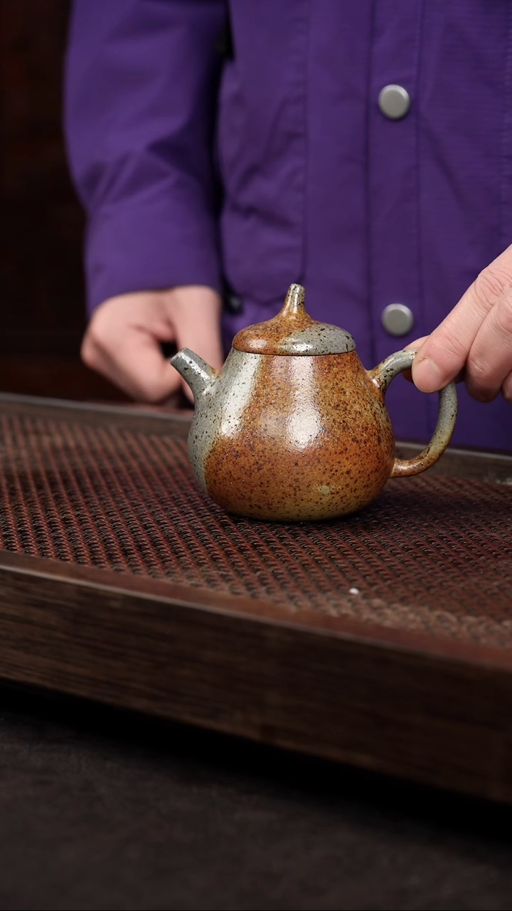 【闪购商品】紫砂茶壶柴烧茄瓜