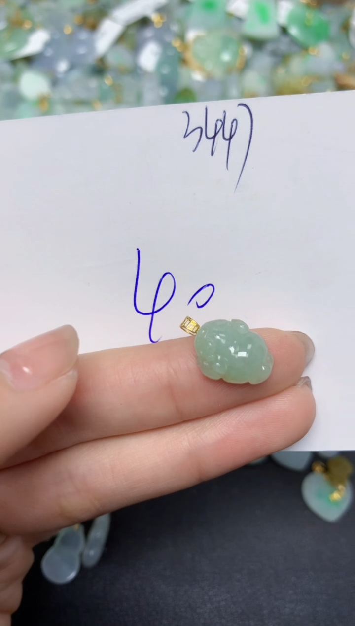 【闪购商品】翡翠颈饰18K金镶嵌 天然翡翠A货