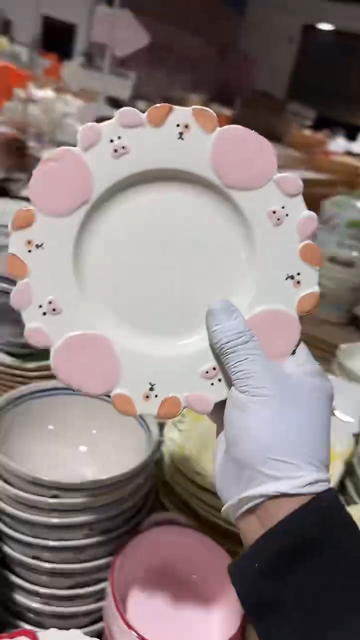 陶瓷桃子盘微瑕 凑满20元包邮