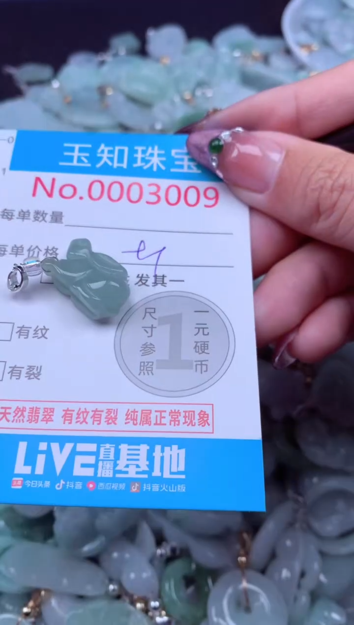 吊坠(不含链)未镶嵌翡翠3009